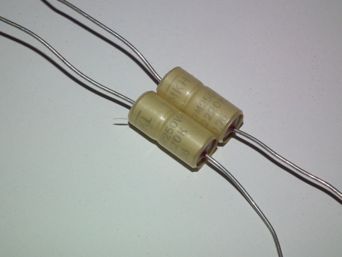 Two (2 pcs) Vintage NOS Capacitors Siemens MKL 0.047u 250V Klangfilm Audio 47nF
