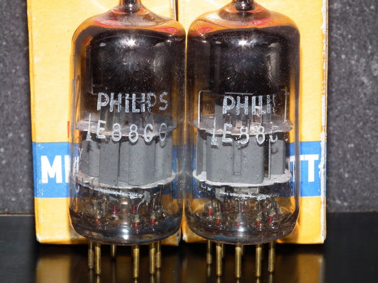 E88CC 6922 Matched Pair Philips Heerlen Holland Premium ECC88 6DJ8 Tested NOS 7L