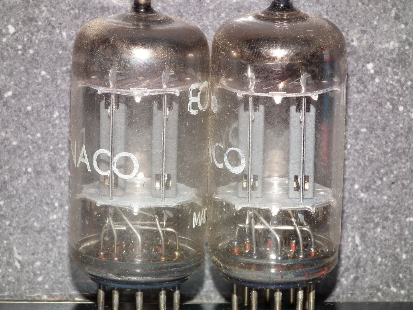 ECC83 Telefunken 12AX7 Matched Pair Smooth plates, diamond bottom, DYNACO USED 1