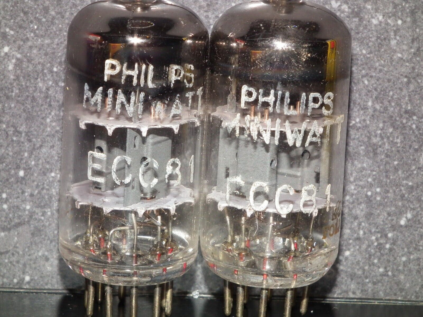 ECC81 12AT7 Philips  (Used, matched pair) Suresnes France tube plant