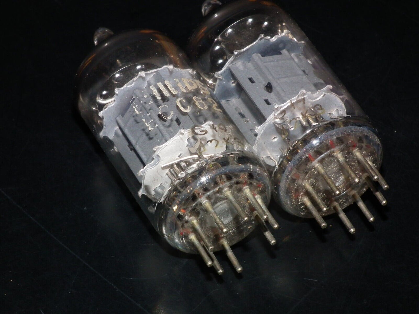 ECC82 12AU7 Philips Heerlen Delta codes Used tested NOS 100% Matched Pair