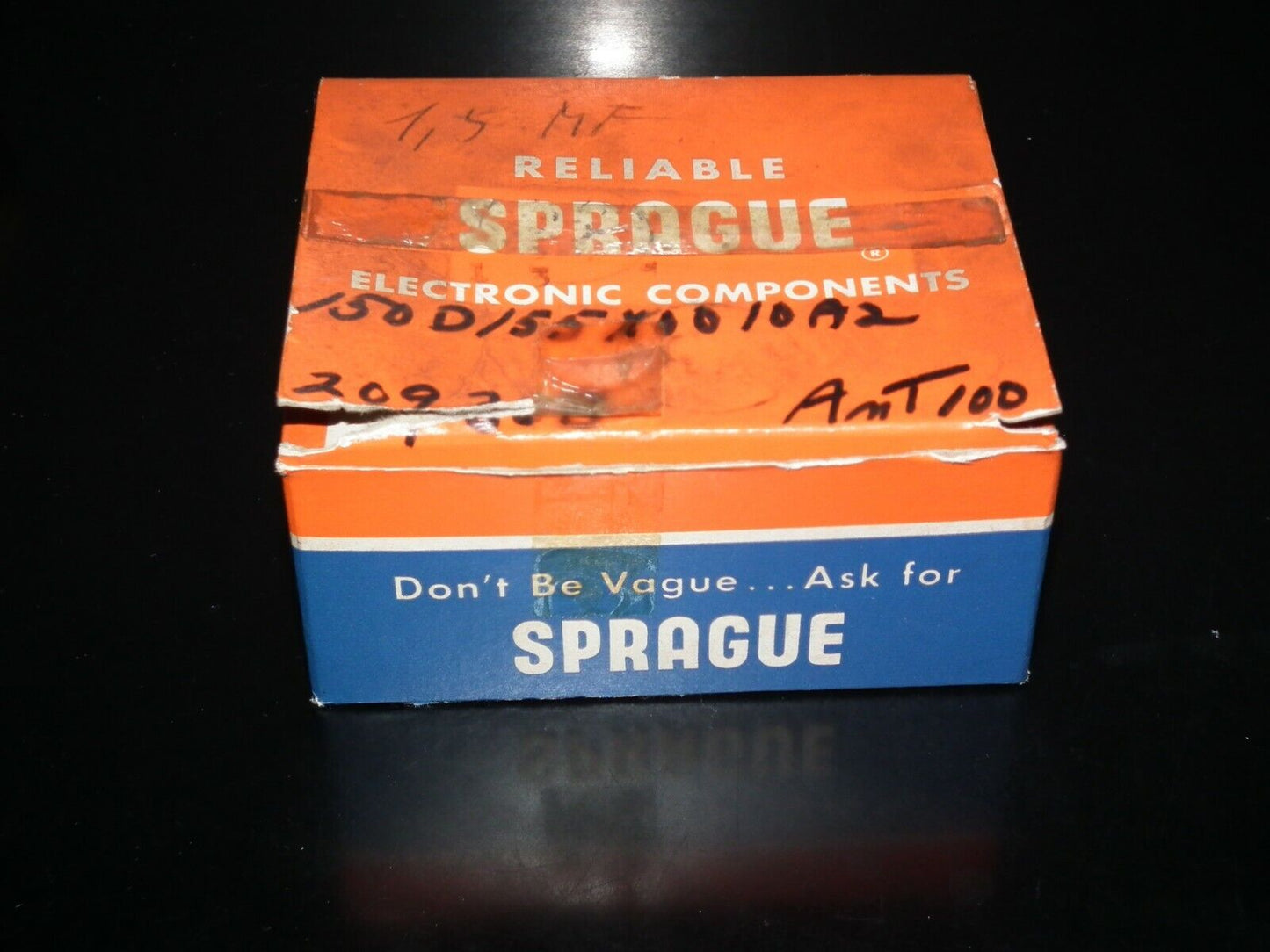 Four vintage NOS 1.5u 10V Sprague 150D Tantalum Capacitor Axial Leads 1500nF 10V