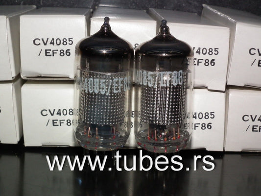 Platinum matched pair EF86 6267 CV4085 UK Low Noise Audio