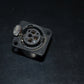 Switchcraft female XLR E3FSC NOS connector (3 pole) Made in UK Black panel mount