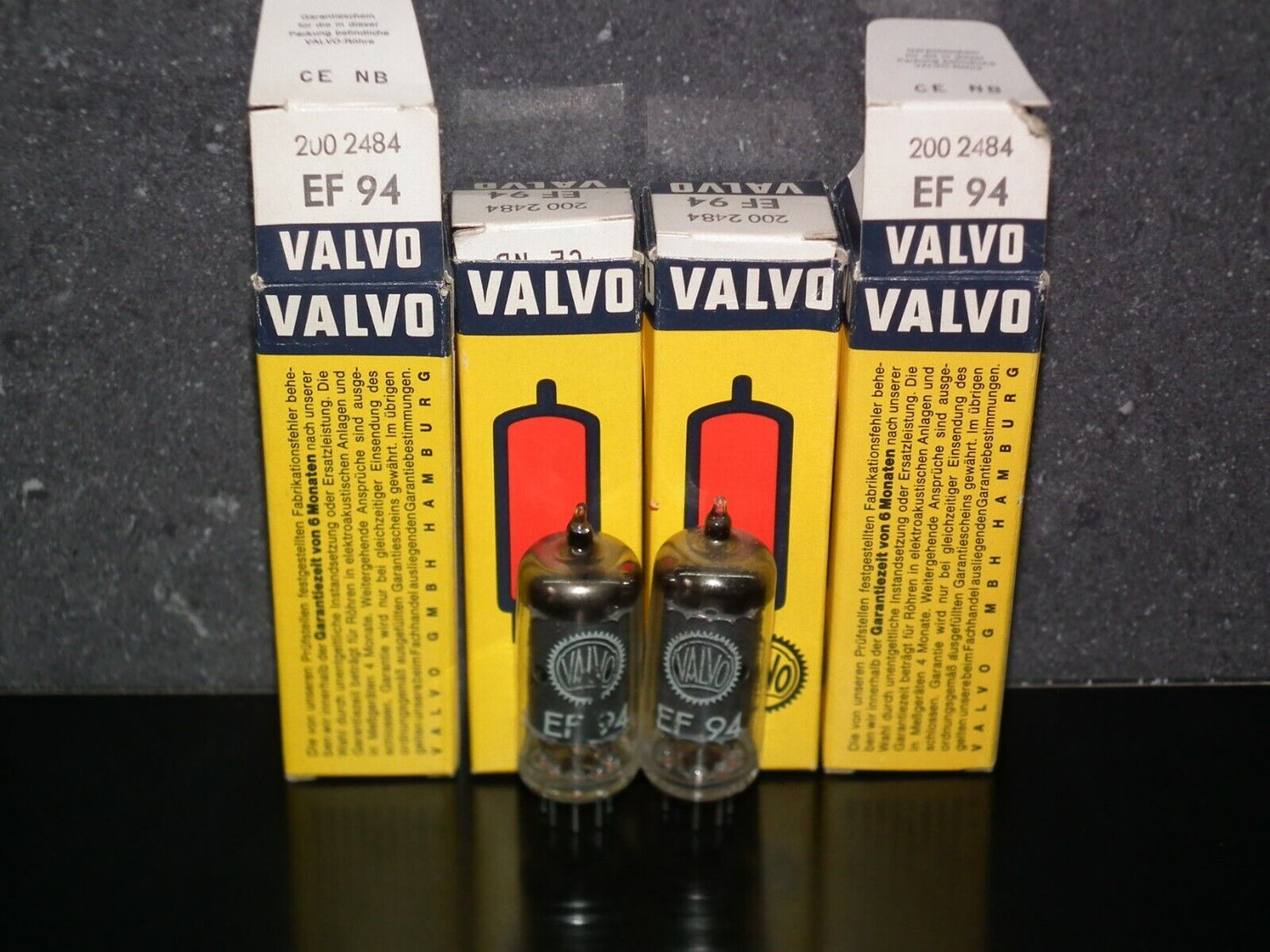 EF94 6AU6 Valvo Matched pair (tested for low noise and microphonic)