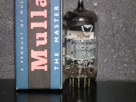 One tube (1pcs) ECC85 6AQ8 Mullard NOS NIB Old type early 70s
