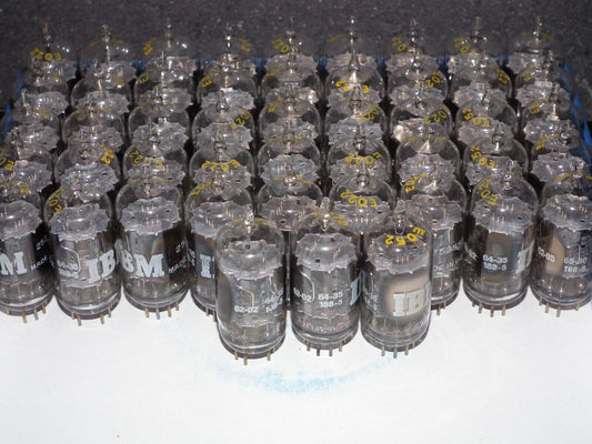 6211A GE IBM Platinum Matched Pair - Pullouts, tested NOS (~ECC82,12AU7,ECC802)