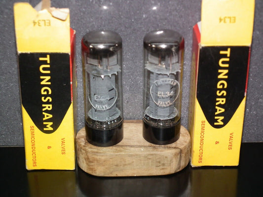 EL34 6CA7 Mullard Xf3 NOS Platinum Matched Pair Rebranded Tungsram Blackburn1975