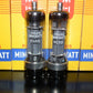 Matched Pair Philips EL50 Output Pentode RARE Dual D GETTER Metal Base same code