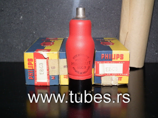 Philips EBC3 radio receiver tube Made in Holland NOS NIB