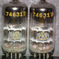 ECC84 RFT NOS Platinum matched pair, old type early 70s East Germany