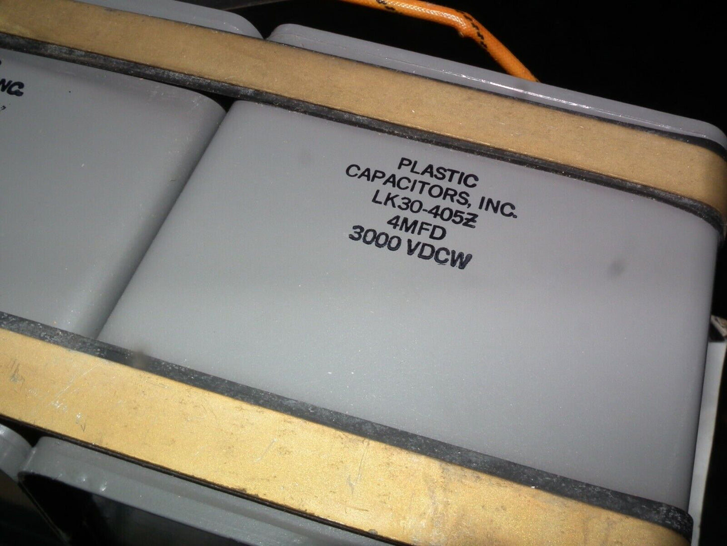 Plastic INC PIO Capacitor module 16 mfd 3000V NOS 4 x 4u 3KV 16u 3000V