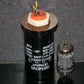 One used vintage Siemens capacitor 100u + 100u 350V Klangfilm tested W Germany