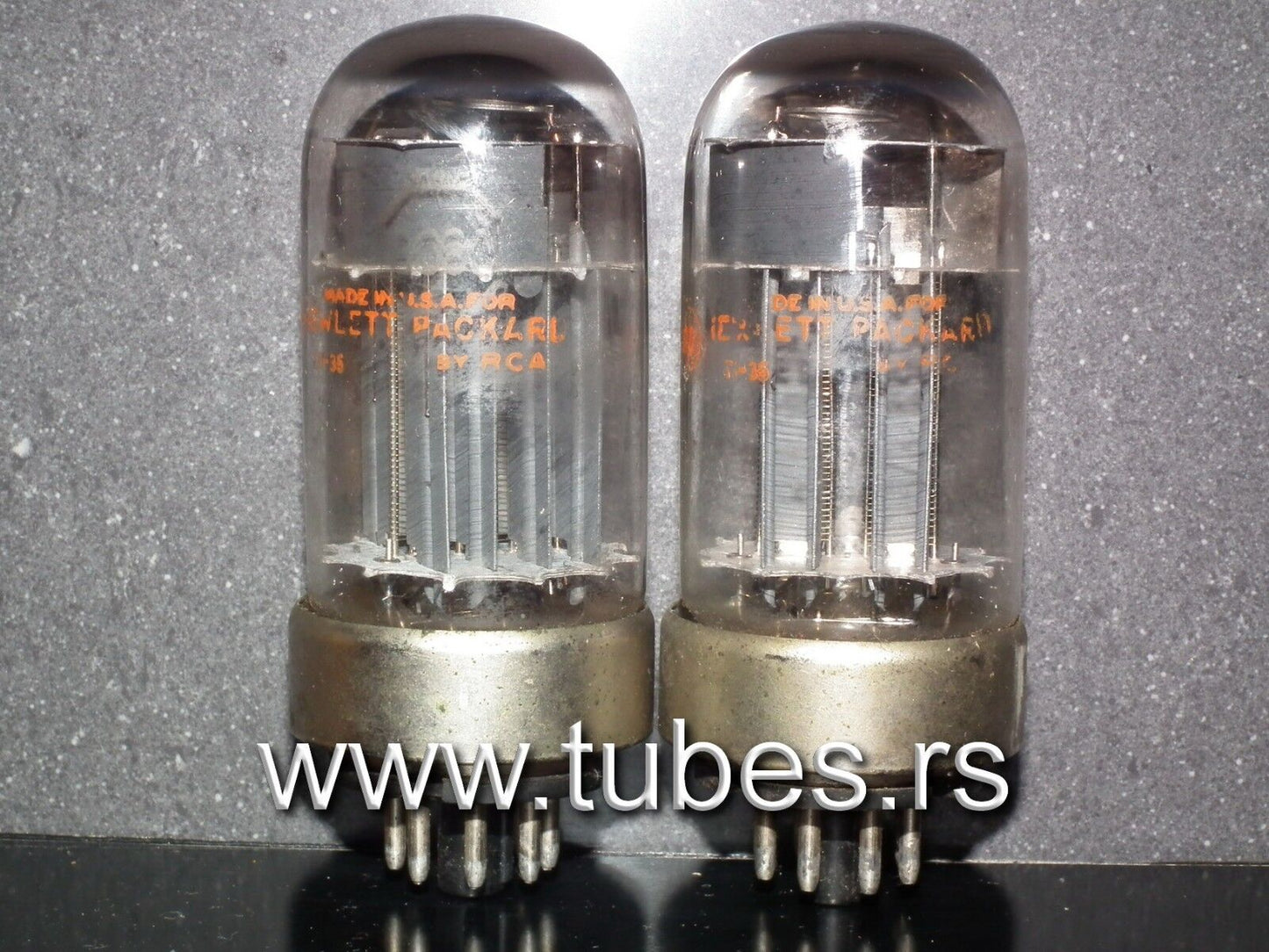 Matched pair HP RCA 6080 double triode ( 6AS7 5998) True triple mica type