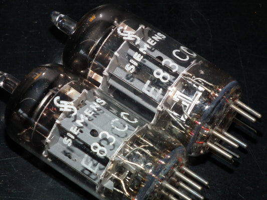E83CC triple mica Siemens & Halske Platinum Matched Pair ECC83 Munich USED