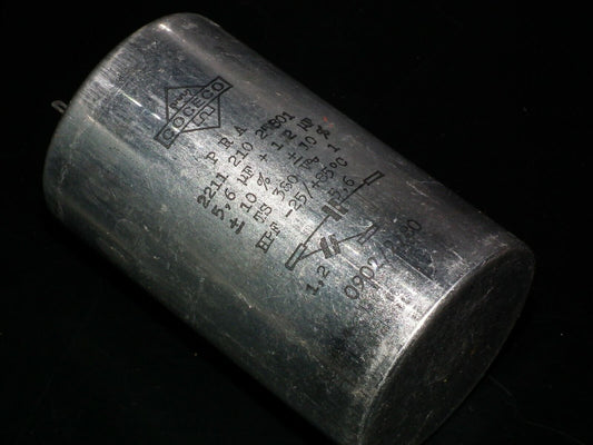 One vintage NOS COGECO capacitor 5,6uF + 1,2uF 380V Made back in 1979 in France