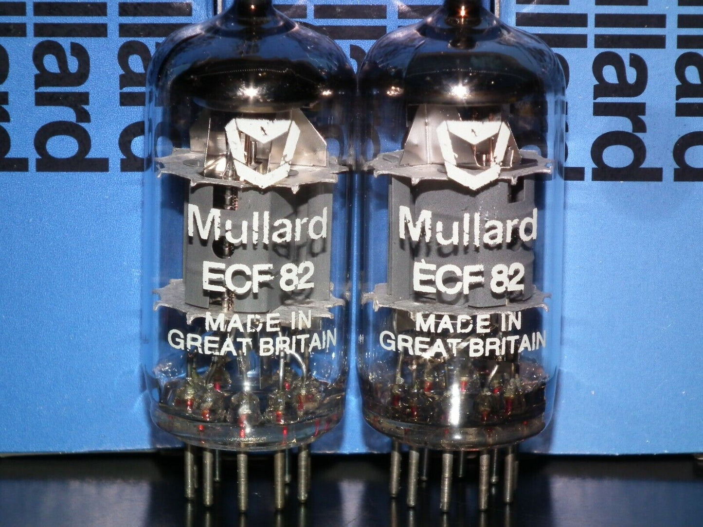 Platinum matched pair (2 tubes) ECF82 / 6GH8A / 6U8 Mullard made back in 70s.