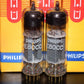 Philips E80CC 6085 Platinum Matched pair NOS Made in Heerlen 1966 Gold Pins