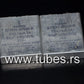 Two vintage Siemens electrolytic capacitors 50uF / 35V Klangfilm, West Germany