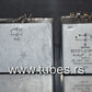 Two vintage Siemens PIO capacitors 4 + 4 uF / 160V Klangfilm from 60s-70s