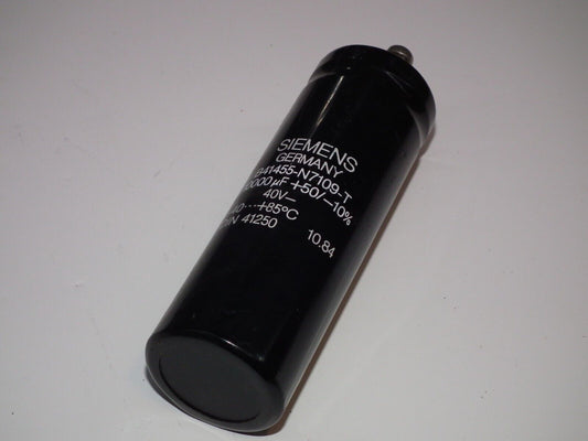 Siemens vintage electrolytic capacitor 1000uF 40V  West Germany (screw term.)