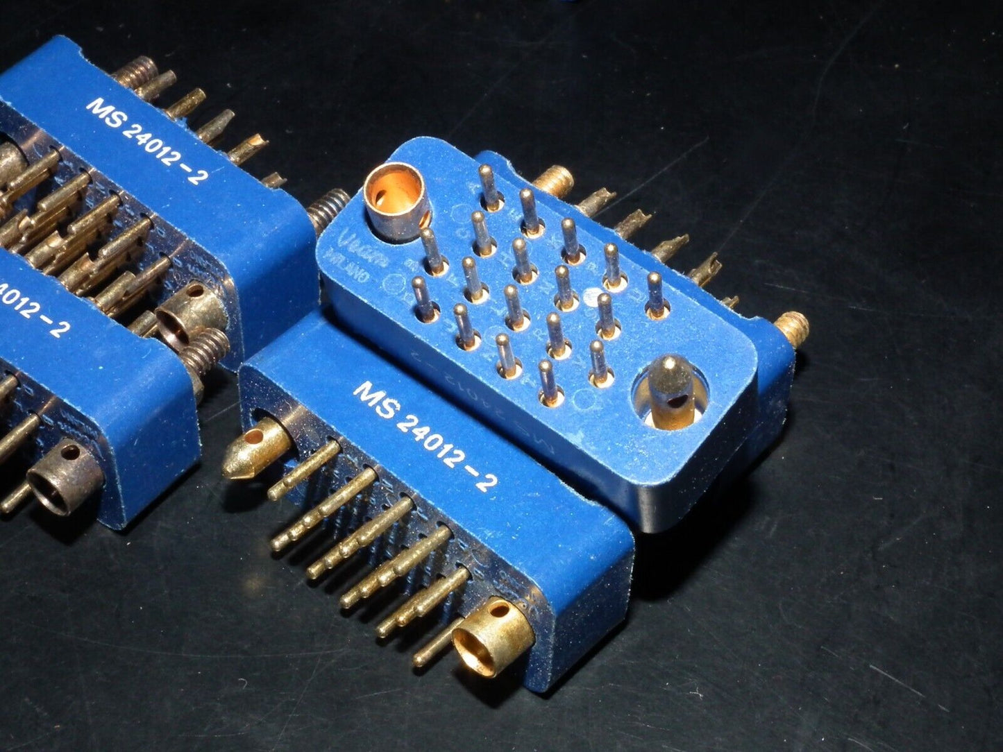 One MS24012-2 Continental Connector NOS GOLD PLATED MS 24012-2 New Old Stock USA