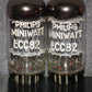 Matched Pair 12AU7 Philips ECC82 Long Anodes 17mm CrossFoil D Getter k63 1957 MP