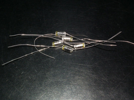 Five (5 pcs) vintage styroflex polystyrene Siemens capacitors 500 pF / 63V NOS