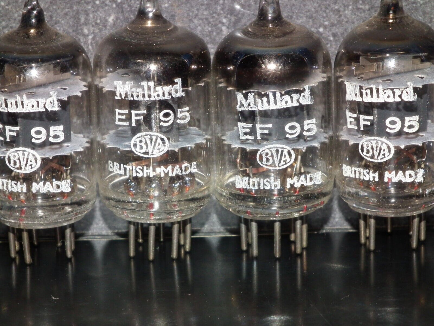 Matched Pair EF95 5654 6AK5W Mullard WHYTELEAFE Square Getter NOS Made in UK